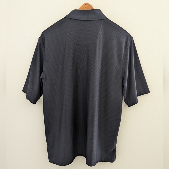PEBBLE BEACH Tech Mesh Performance Golf Polo Shirt Men's L Dry Wick Light Black - Picture 9 of 16
